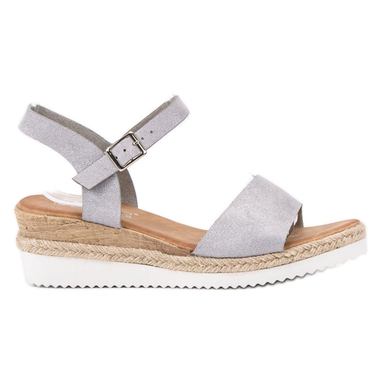 SDS Harmaat sandaalit glitterillä