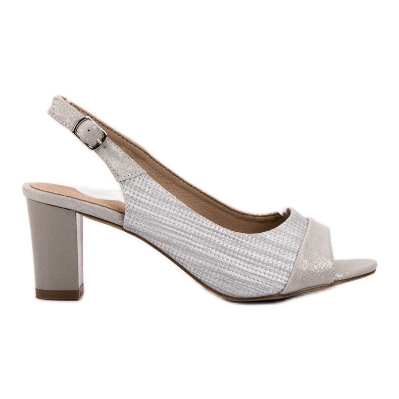 Evento Tyylikkäät hopeiset sandaalit harmaa