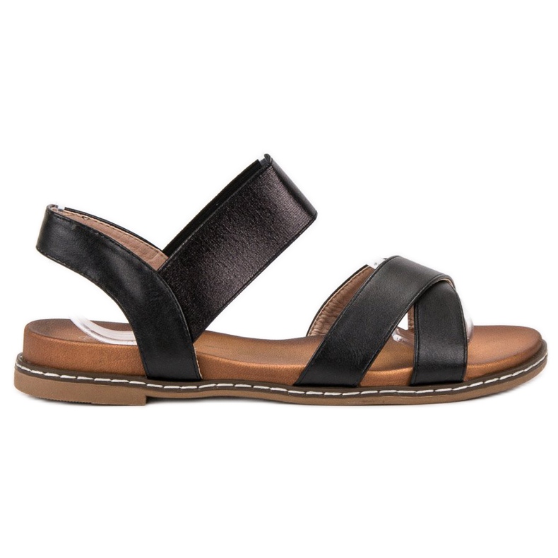 Mannika Mustat sandaalit pyyhekumilla