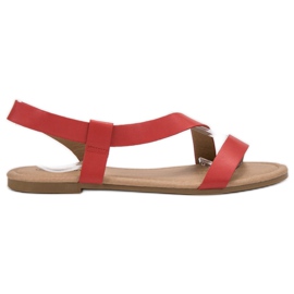 Primavera Slip-on Flat Sandaalit punainen