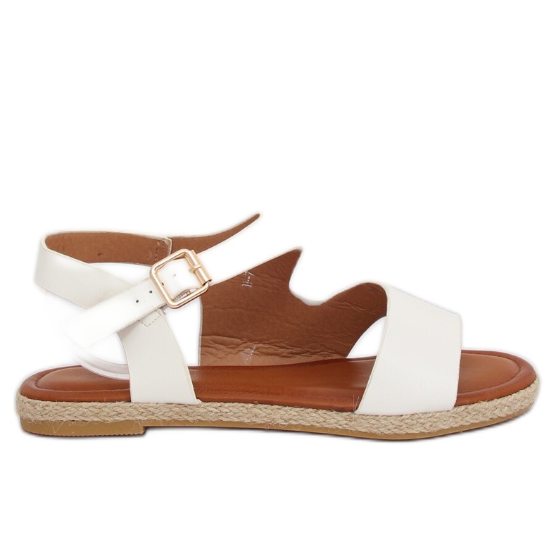 Valkoiset naisten sandaalit H-7 Valkoinen