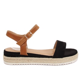 Mustat espadrilliset sandaalit Y-8224 Musta