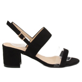 Mustat korkokengät sandaalit 660-1 / SA-2 Musta