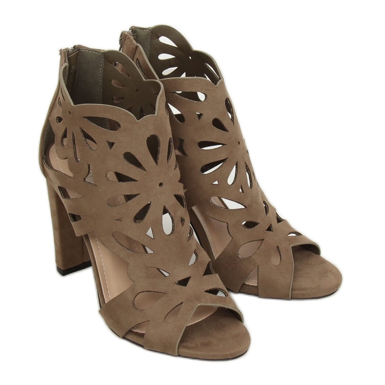 Vihreät avoimet saappaat AT-0657-L Vihreä monivärinen