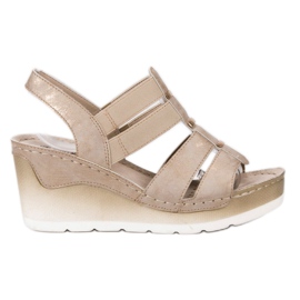 Goodin Mukavat kiilamaiset sandaalit keltainen Goodin Mukavat kiilamaiset sandaalit keltainen