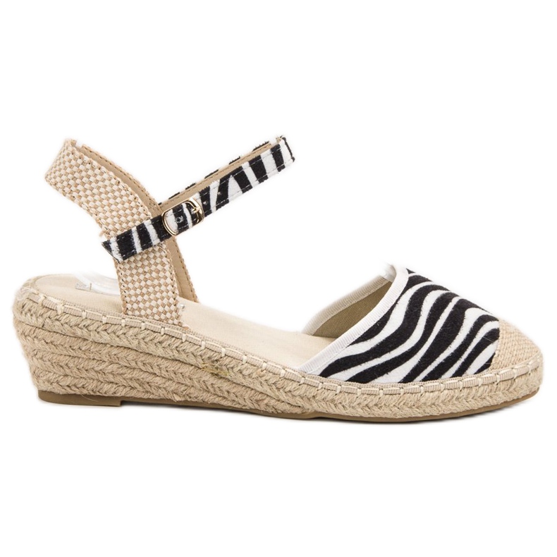 Best Shoes Kiila -espadrillit valkoinen ruskea musta monivärinen