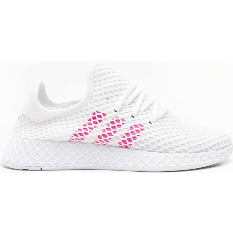 Adidas Deerupt Runner J 608 Jalkineet White Shock Pink Core Black valkoinen
