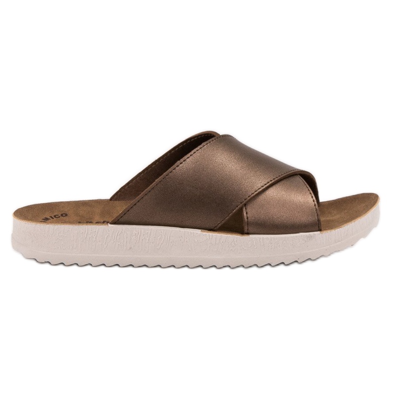 SHELOVET Eco -nahkatossut ruskea