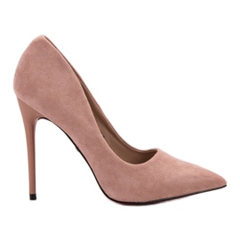 Jumex Mokkanahkaiset korkokengät vaaleanpunainen Jumex Mokkanahkaiset korkokengät vaaleanpunainen