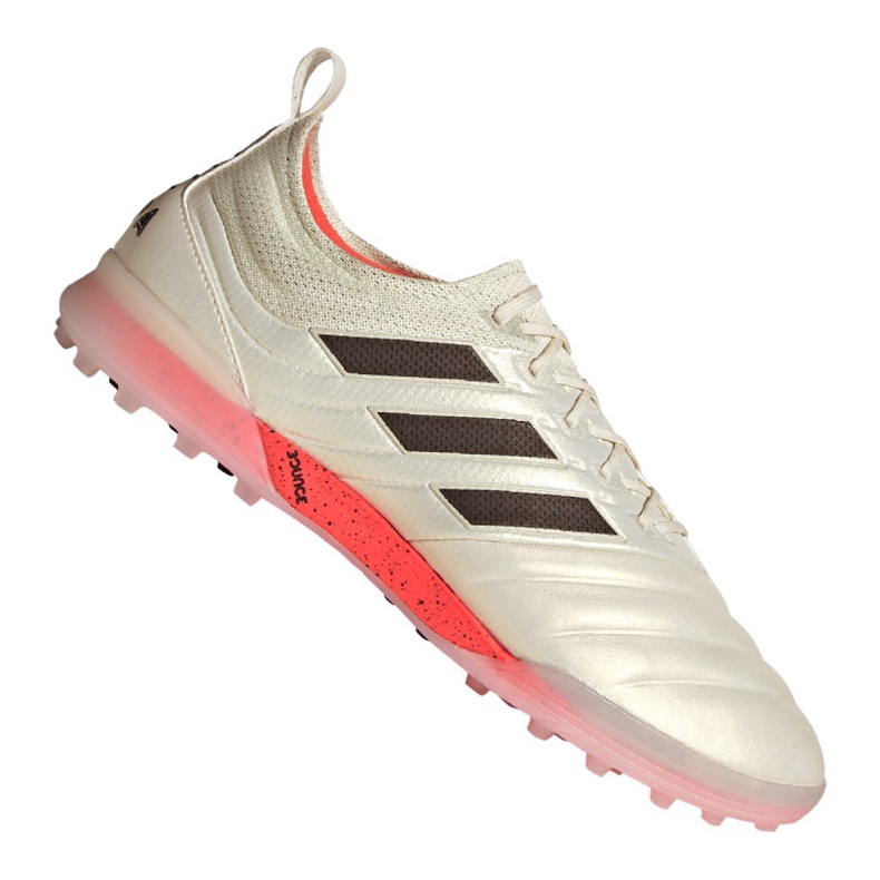 Adidas Copa 19.1 Tf M BC0563 jalkapallokengät valkoinen beige