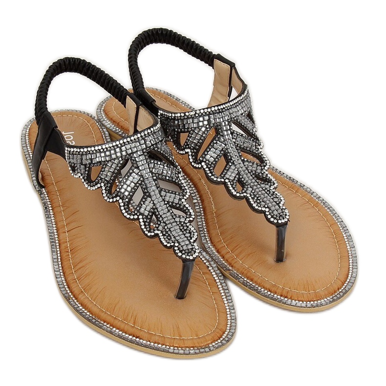 Musta Varvastossut kivillä ZY172 Musta