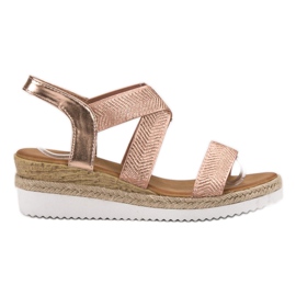 Bello Star Espadrilles Slip On Sandaalit vaaleanpunainen keltainen