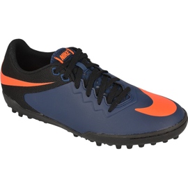 Nike HypervenomX Pro Tf M 749904-480 jalkapallokengät sininen, musta, laivasto, oranssi laivastonsininen