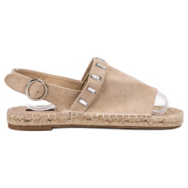 Vices Suljettu tasainen sandaalit ruskea