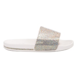 Sweet Shoes Tossut kristalleilla valkoinen harmaa