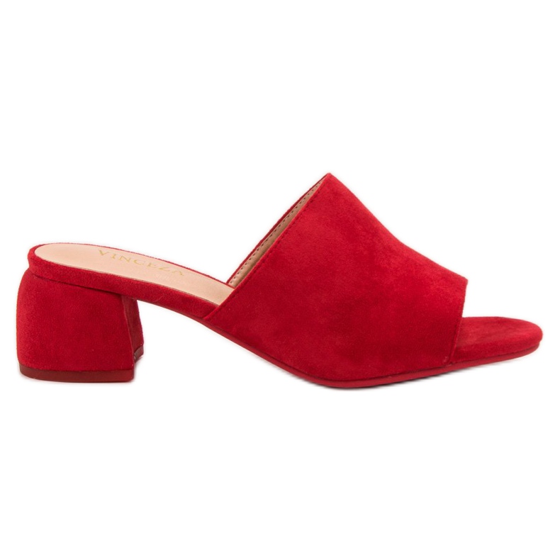 Mokkanahkatossut VINCEZA -postissa punainen