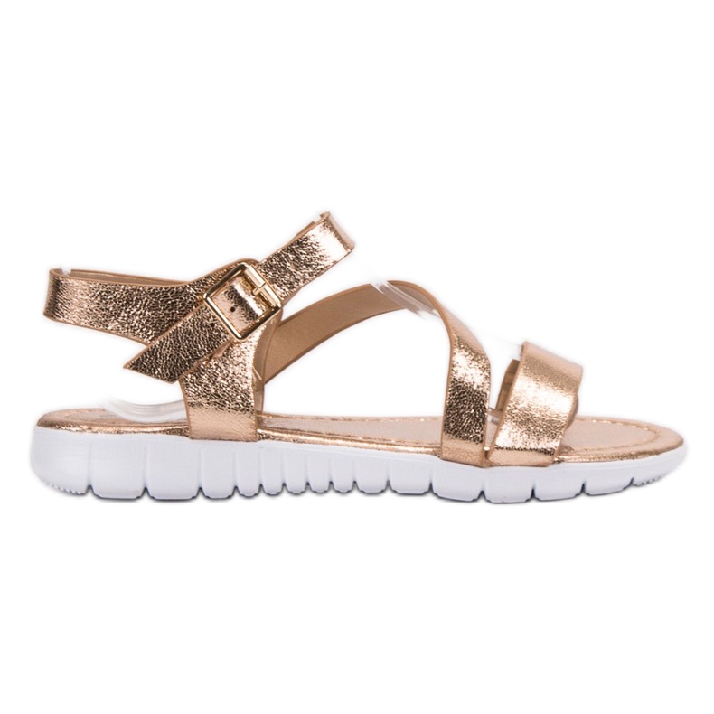 SHELOVET Solki kiinnittävät sandaalit keltainen