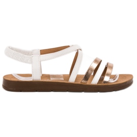 Super Mode Muodikas Slip-on sandaalit valkoinen