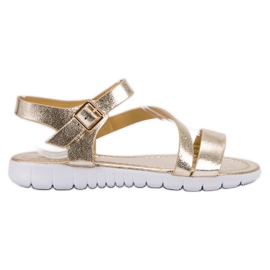 SHELOVET Solki kiinnittävät sandaalit keltainen