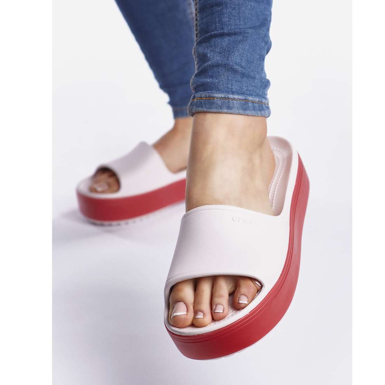 Crocs Crocband Platform Slide 6QB tuskin vaaleanpunainen paprika monivärinen