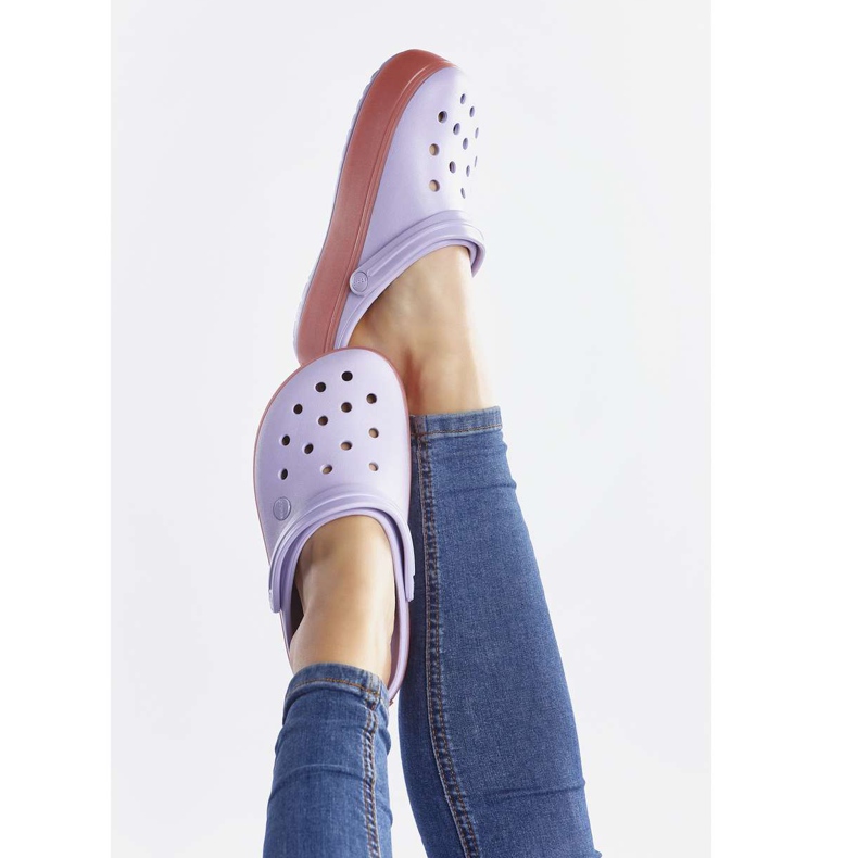 Crocs Crocband Platform Clog 5P9 laventelimeloni monivärinen