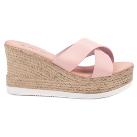 Bello Star Wedge sandaalit vaaleanpunainen