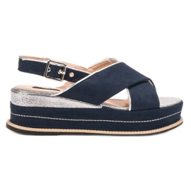 Lily Shoes Solki kiinnittävät sandaalit sininen