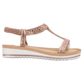 Bestelle Slip-on sandaalit Wedge vaaleanpunainen