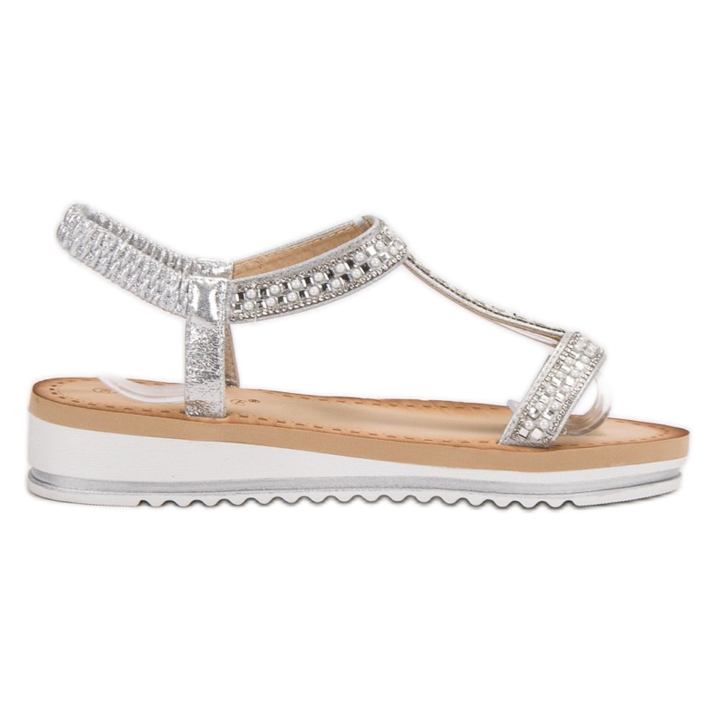Bestelle Slip-on sandaalit Wedge harmaa