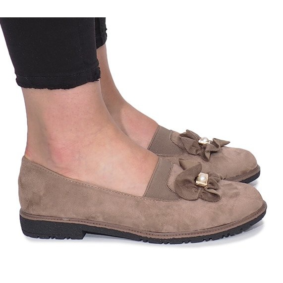 Khaki-kengät, joissa on Pearl Inside -jousi monivärinen vihreä