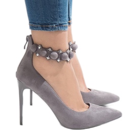 Harmaat korkokengät sandaalit LE033P