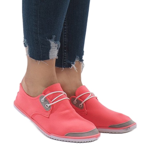 Vaaleanpunaiset 288-86 lycra slip-on lenkkarit monivärinen