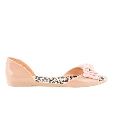 Beige melissa-kumibaleriinat, joissa keula DD506-2