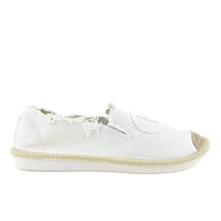 Valkoiset liukuvat espadrillit NB273P-3 valkoinen