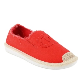 Punaiset liukuvat espadrillit XY2618-4 punainen