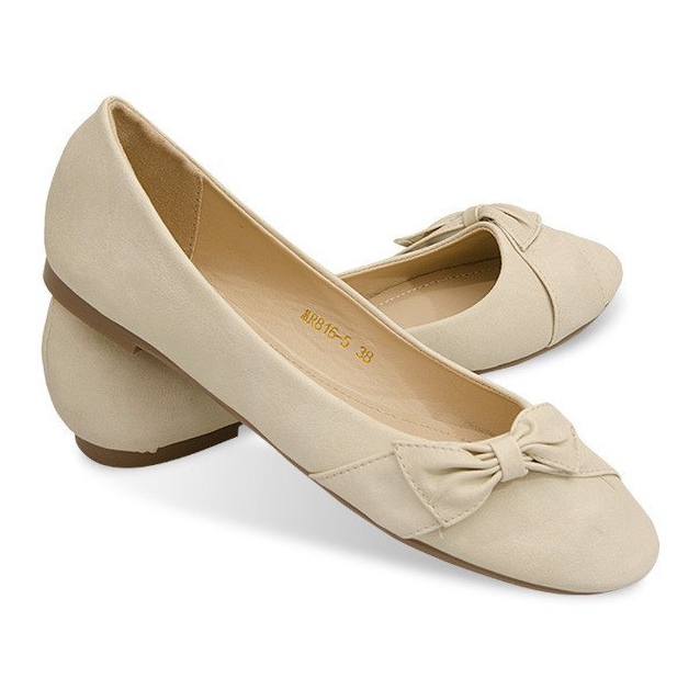 Ballerinat, joissa rusetti 816 Beige