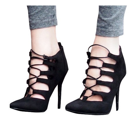 Suede High Boots Sandaalit 11033-1A Musta