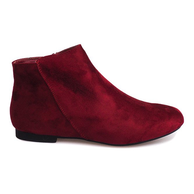 Suede Booties Chelsea saappaat 7-106 Punainen