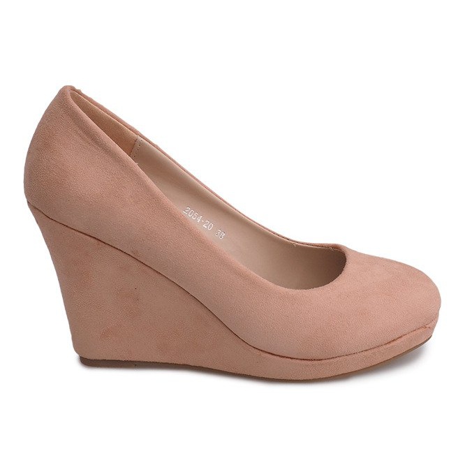 Suede Wedge Pumput 2054 Pinkki vaaleanpunainen