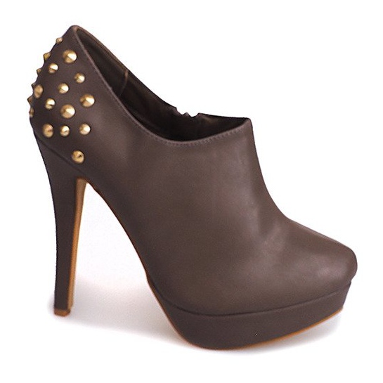 Tyylikkäät saappaat korkokengillä 8860P Khaki