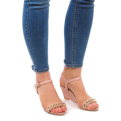 Wedge sandaalit 188-31 Pinkki vaaleanpunainen