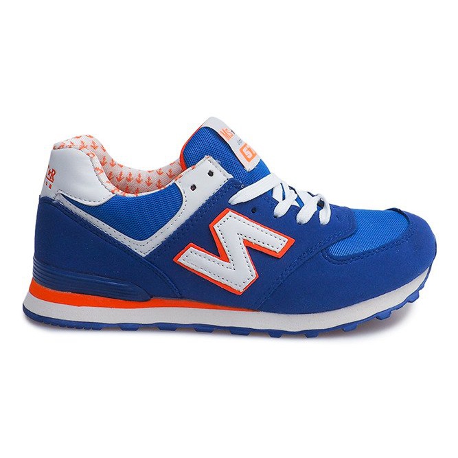 Sportowe Tennarit JK-33 ROYAL / WHITE / ORANGE sininen