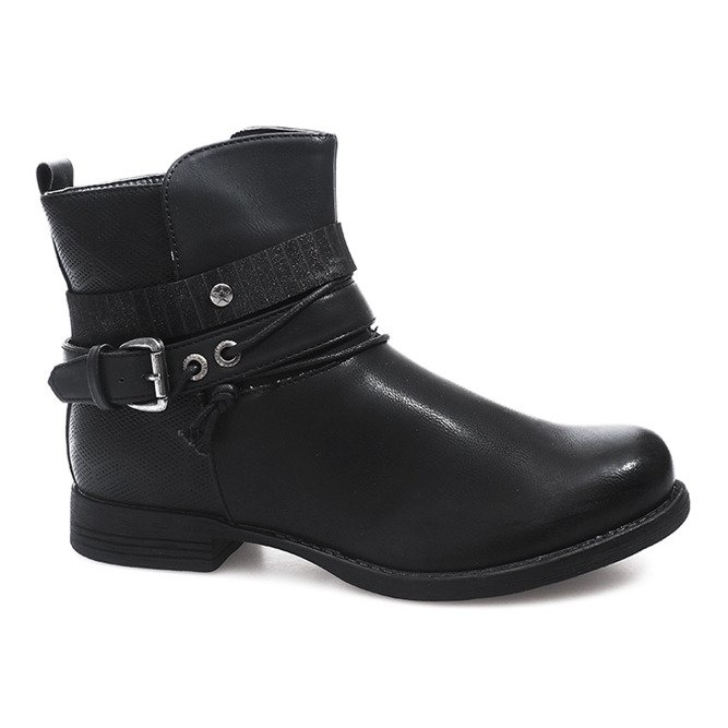 Sisustettu saappailla 037-PA Black musta