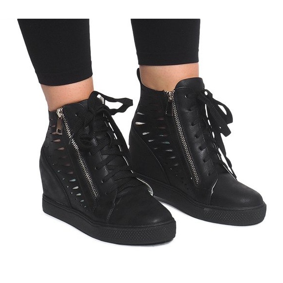 Openwork Wedge Tennarit HQ881 Musta