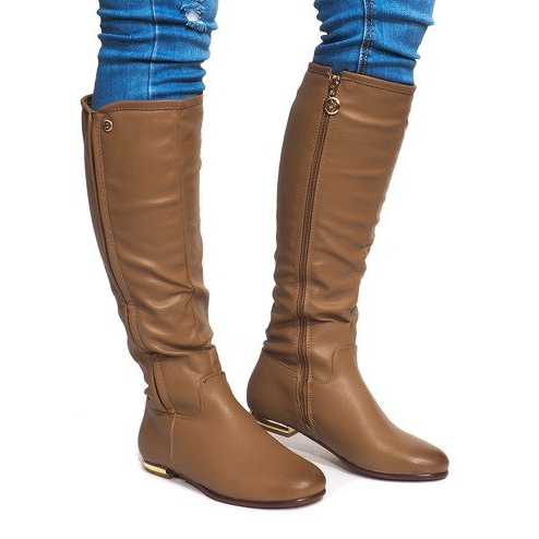 Korkeat lämpimät saappaat TL12865-18 Khaki monivärinen vihreä