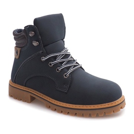 Lämpimät puukengät SJ8043 Navy Blue tummansininen