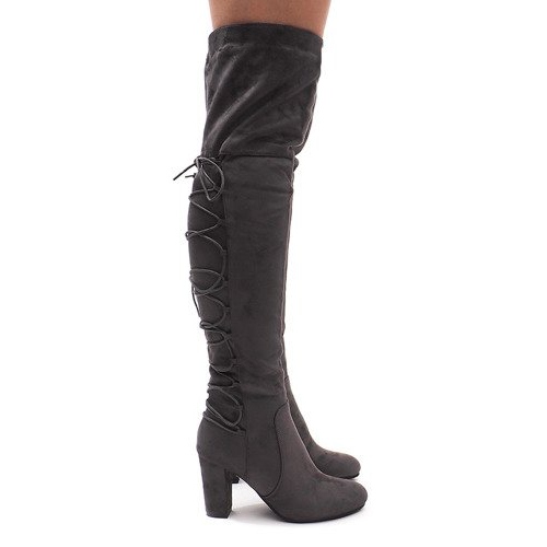 Suede saappaat baarissa 15135-67 harmaa