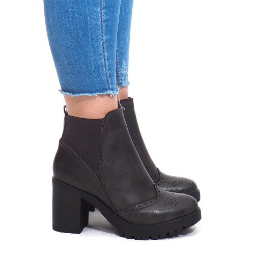 Lämmin saappaat 35-611 Harmaa