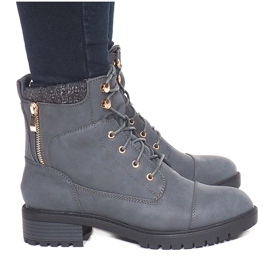 Lämmin saappaat B9817-KB Harmaa