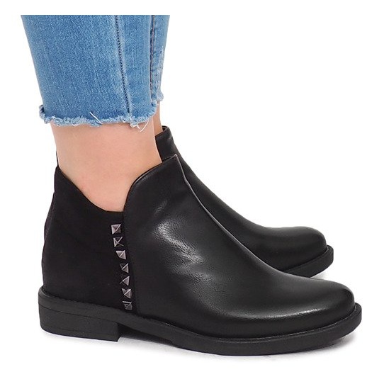 Saappaat vetoketjulla WW070A musta